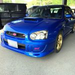 平成14年式・スバル・インプレッサ・WRX STI・青