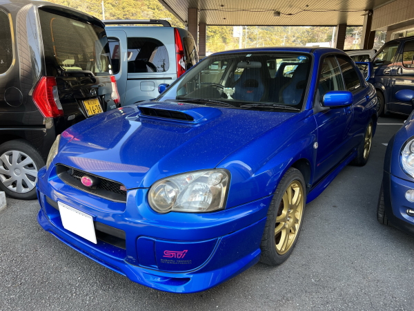 平成14年式・スバル・インプレッサ・WRX STI・ブルー・普通自動車